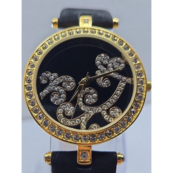 Womens Adrienne Couture Collection Gold Tone Crystal Dial Watch New Battery - Picture 4 of 12